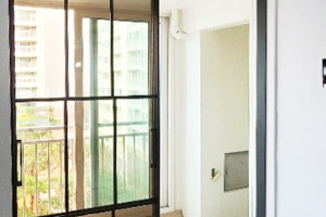 우만동 40평 아파트 변신: 고급 슬라이딩 도어로 완성하는 서비스룸 인테리어